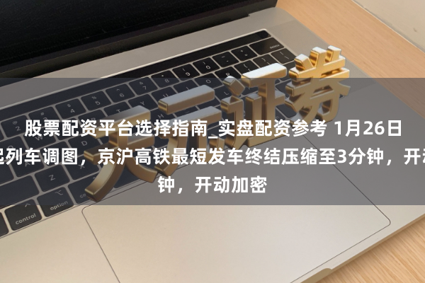 股票配资平台选择指南_实盘配资参考 1月26日零时起列车调图，京沪高铁最短发车终结压缩至3分钟，开动加密